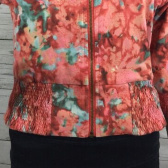 Boston Proper Hoodie XS Pink Watercolor Floral - Picture 5 of 8